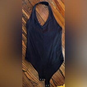 Forever 21 Black Halter Bodysuit